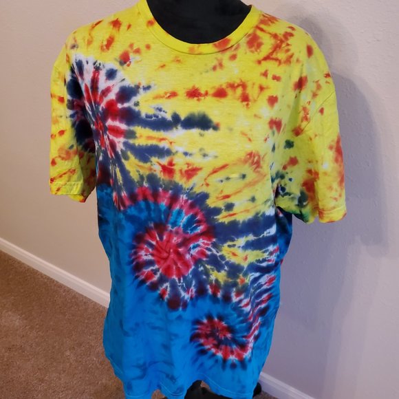 Tie Dye Boho Bohemia short sleeve T-shirt 100% cotton size L. - Picture 4 of 11